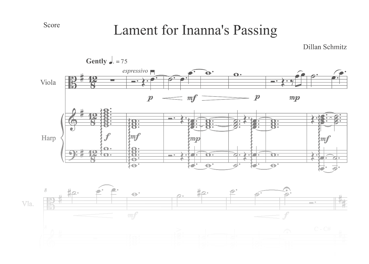 Lament for Inanna's Passing score